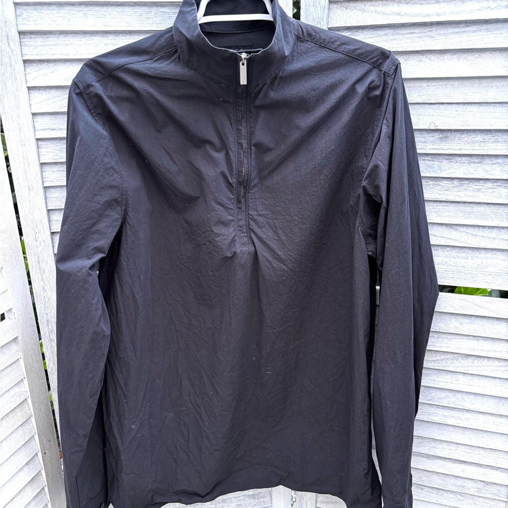 COS Black Collared Top